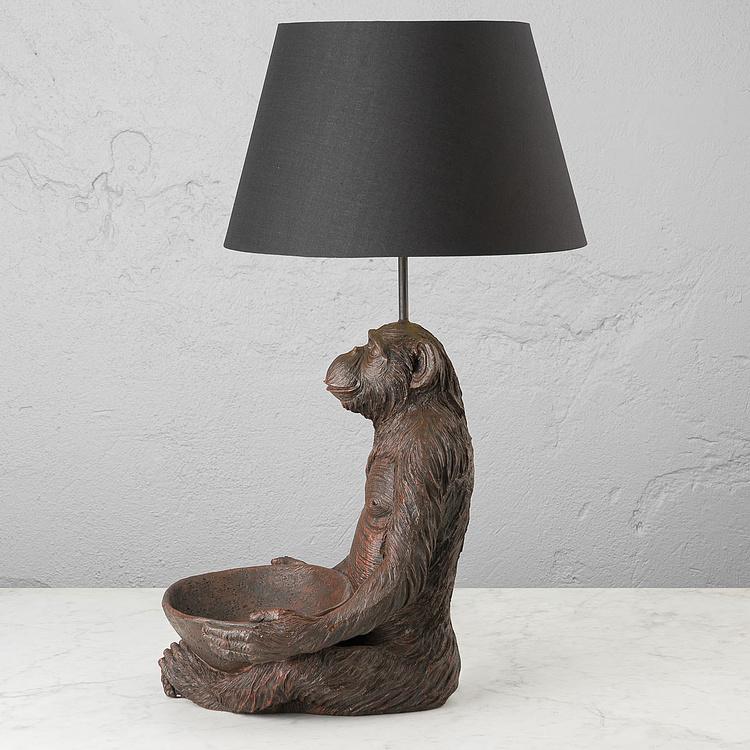 Настольная лампа с абажуром Обезьяна с блюдом Monkey Tray Lamp With Shade