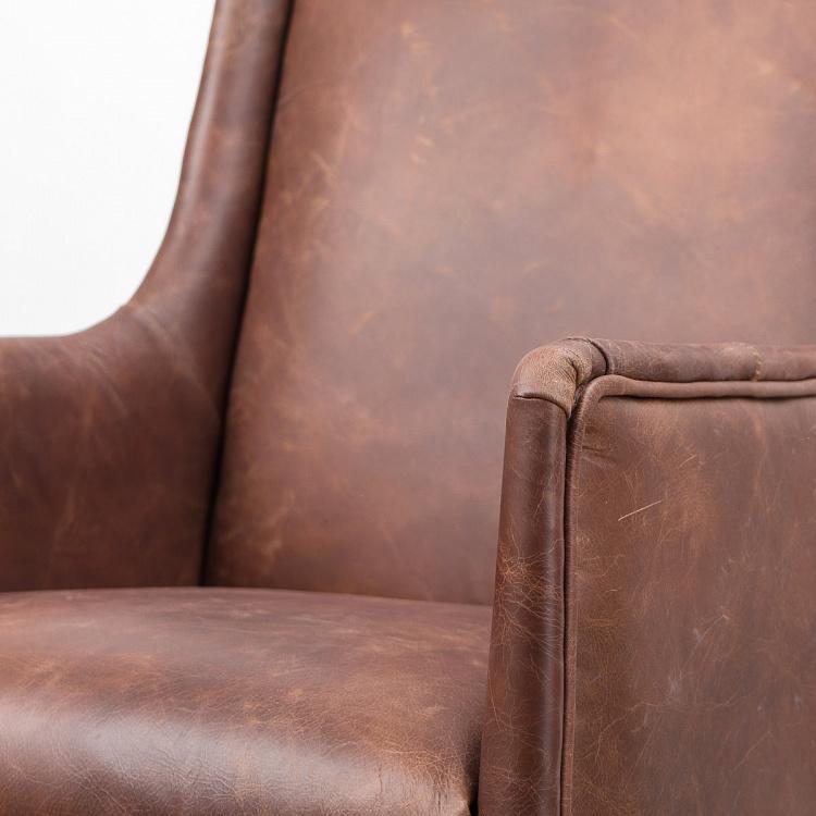 Барный стул с подлокотниками Маргарита, светлые ножки Margarita Barstool With Arms, Oak Brown