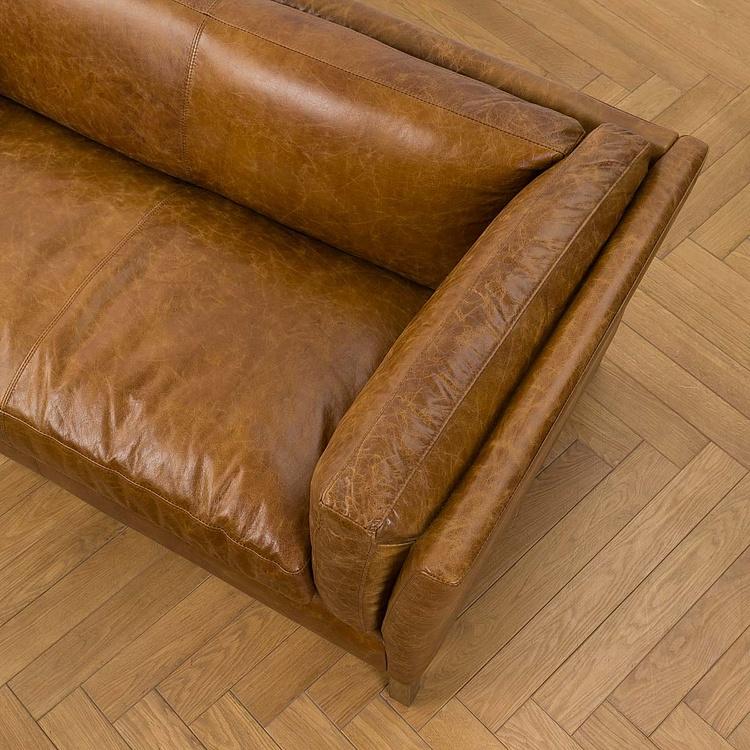 Двухместный диван Томми, светлые ножки Tommy 2 Seater, Light Brown Wood D