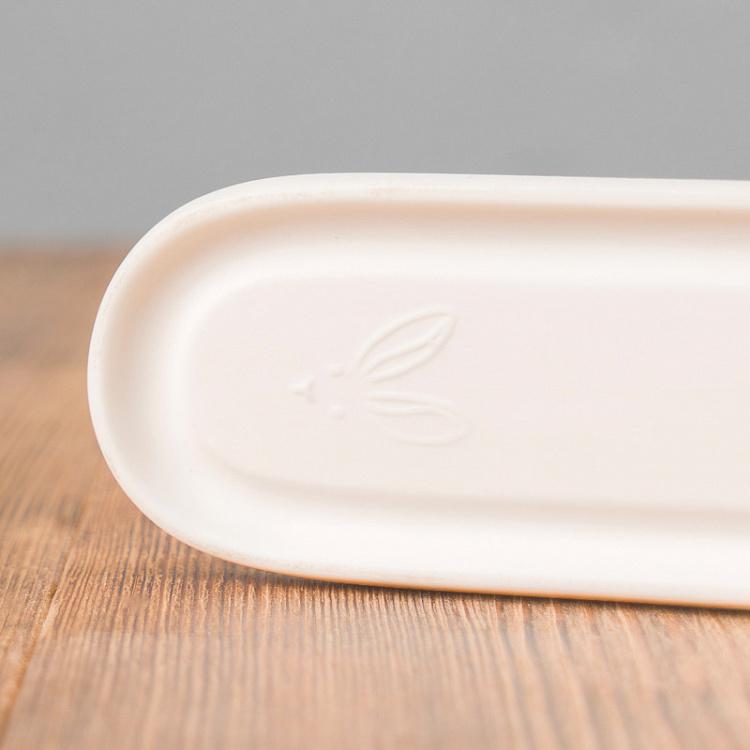 Подставка для благовоний цвета слоновой кости Медитирующий кролик Meditating Rabbit Incense Stand Ivory