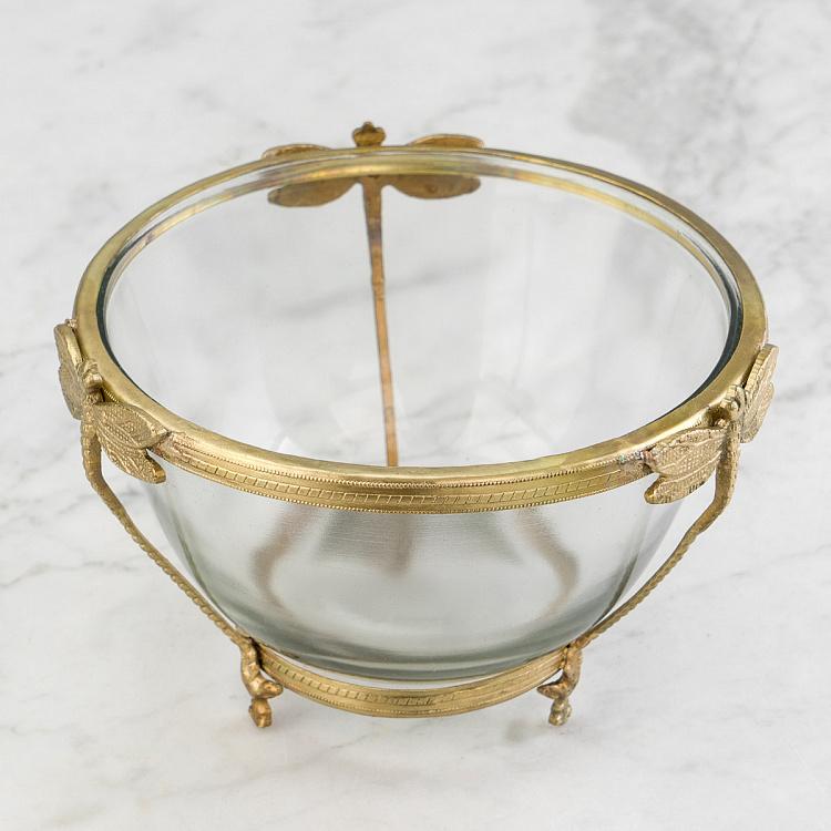 Подсвечник Стрекоза Dragonfly Glass Bowl