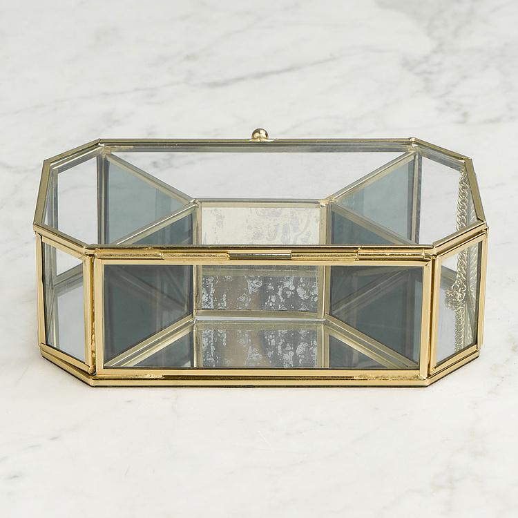 Многогранная стеклянная шкатулка Blue Glass Box