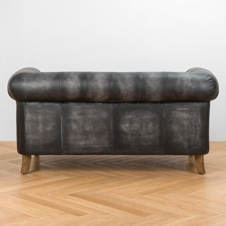 Двухместный диван Парламент, светлые ножки Parlament 2 Seater, Light Brown Wood D