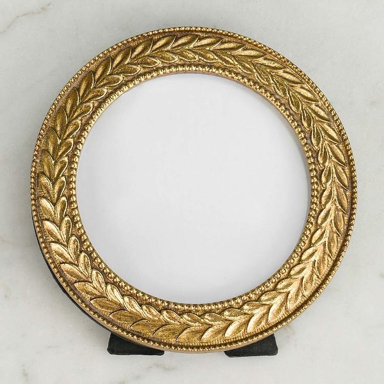 Круглая рамка для фото с лиственным кантом Flowery Photo Frame Round