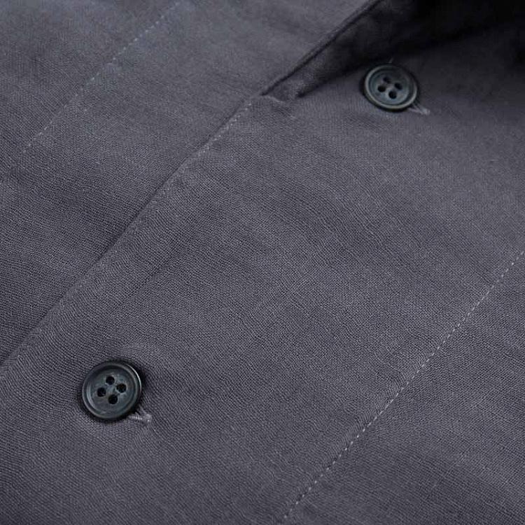 Тёмно-серая пижама из лёгкого хлопка, размер S Crepe Gauze Pajamas Sleep Wear Dark Grey S