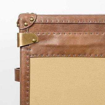 Барный шкаф-сундук Voyage Chest Sideboard RM натуральная кожа Brown Franco