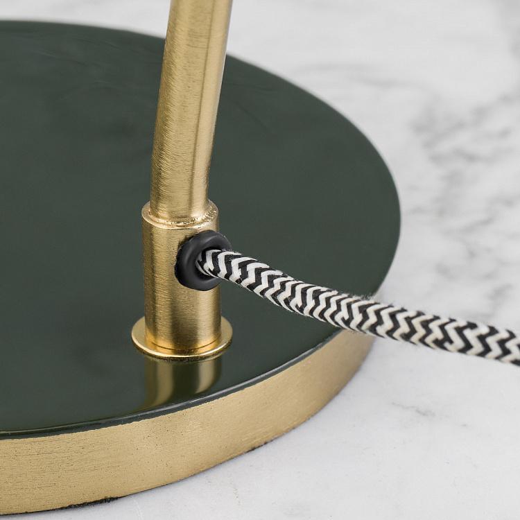 Оливково-золотая настольная рабочая лампа Olive Green And Gold Desk Lamp