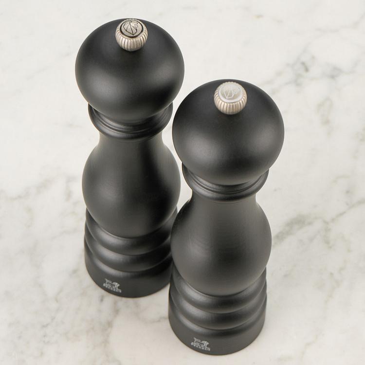 Набор из мельниц для соли и перца Париж, матовый чёрный Set Of 2 Paris Pepper Salt Mills Matte Black