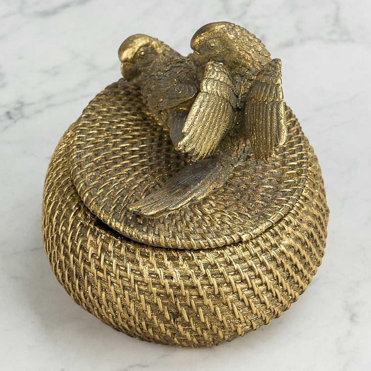 Шкатулка в плетёном стиле Птицы Weaving Style Box With Birds On Lid