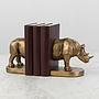Набор из 2-х держателей для книг Bookend Rhino On Oval Stand