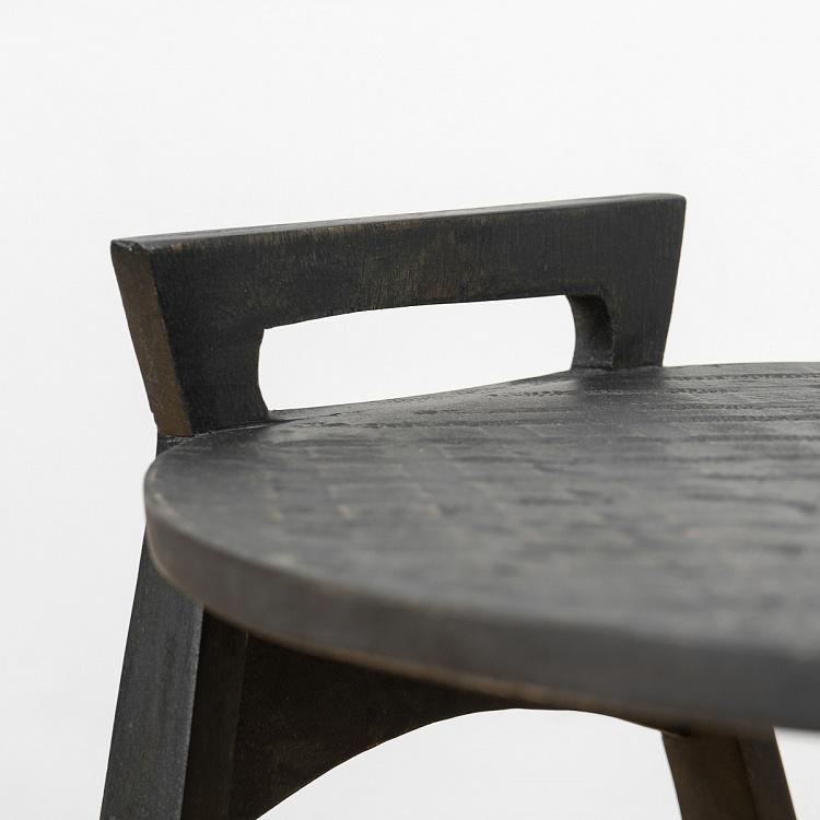 Табурет с чёрными ручками Золя Zola Stool With Handles Black