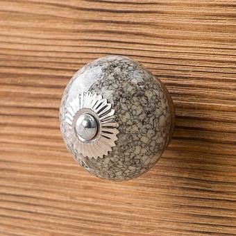 Crackled Ceramic Knob Cream
