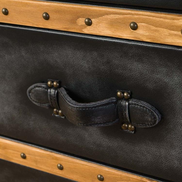 Комод-сундук Трансатлантик, светлое дерево,  H Transatlantic Chest High, Light Wood D