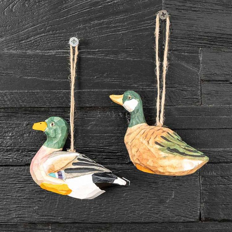 Подвесное украшение Гусь Hanging Wooden Goose 9 cm