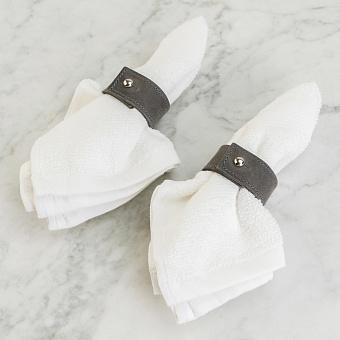 Set Of 2 Napkin Rings Smoky