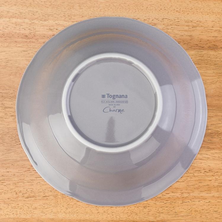 Туманно-серая салатница Старая Вена, L Vecchio Vienna Salad Bowl Large London Smoke