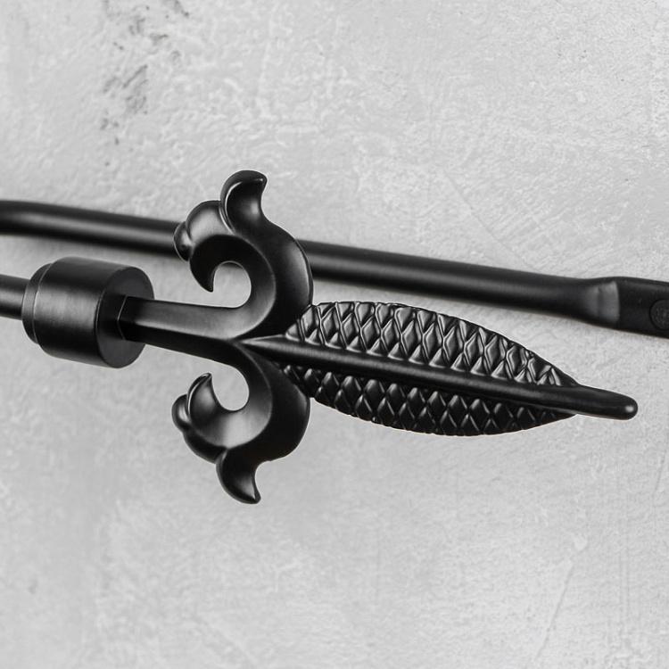 Держатель для шторы Готическая лилия чёрный Gothic Lily Curtains Holder Black