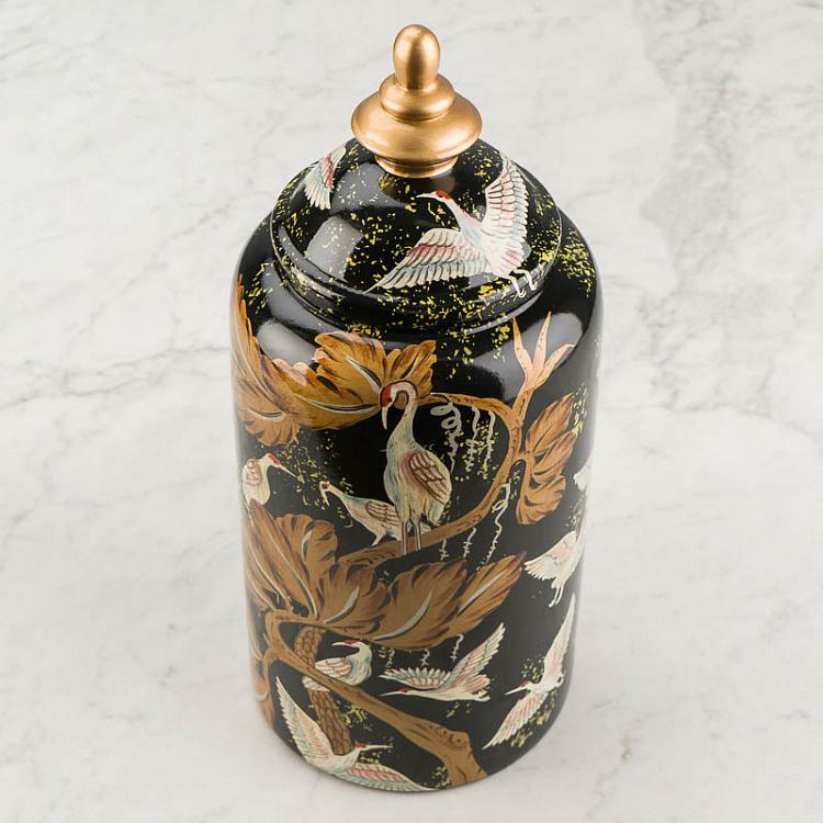 Ваза с крышкой Журавли Crane Lidded Vase