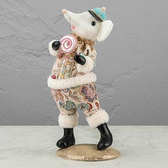 Floral Mouse With Suit And Lollipop