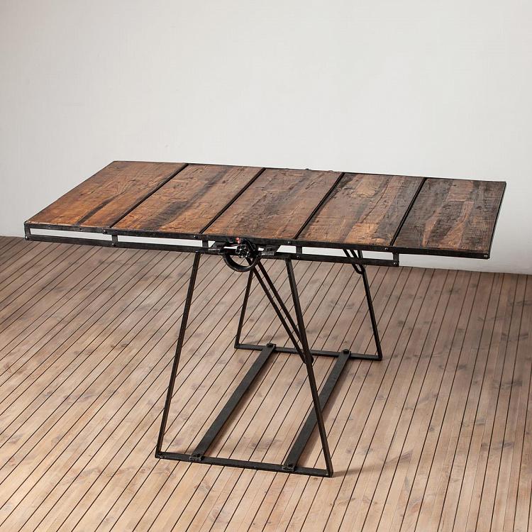 Складывающийся стеллаж с 5-ю деревянными полками Iron And Wooden Shelf With 5 Levels Stanton