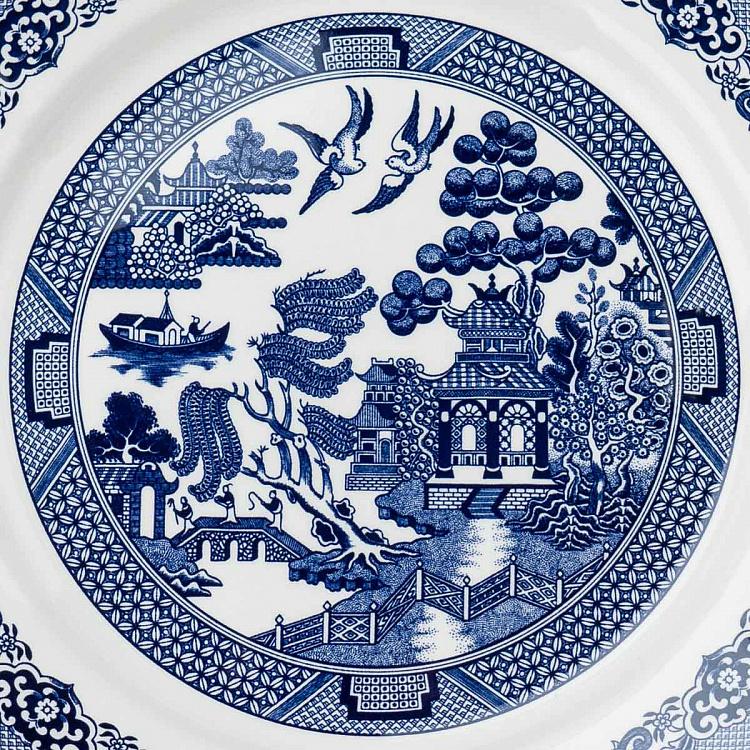 Сервировочная тарелка Голубая ива Blue Willow Serving Plate