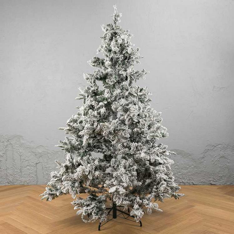 Искусственная заснеженная новогодняя ёлка с led-гирляндой, 213 см Snow-Covered Spruce With 460 LED Bulbs 213 cm