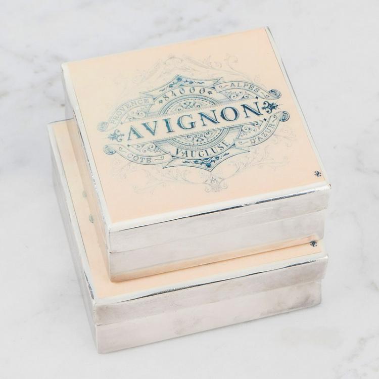 Набор из двух квадратных коробок Авиньон Set Of 2 Square Boxes Avignon