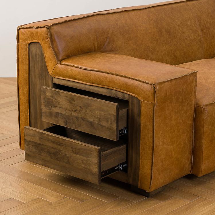 Трёхместный диван Мадрид, светлые ножки Madrid 3 Seater, Light Brown Wood D