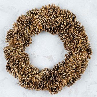 Pinecone Wreath Gold 46 cm