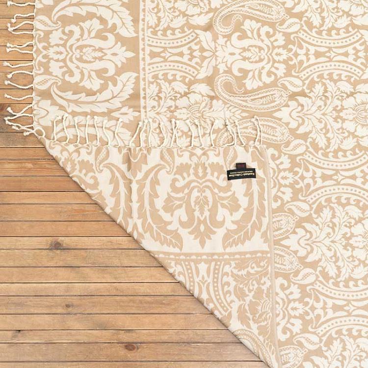 Двустороннее покрывало Патиала, жаккард и варёная шерсть, 130x180 см Pure Wool Jacquard Throw Patiala 130x180 cm