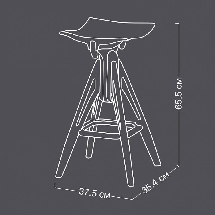 Белый низкий барный стул Бык Bull Barstool Low White