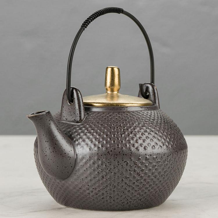 Чёрно-золотой чайник Цейлон Ceylon Teapot Black And Gold