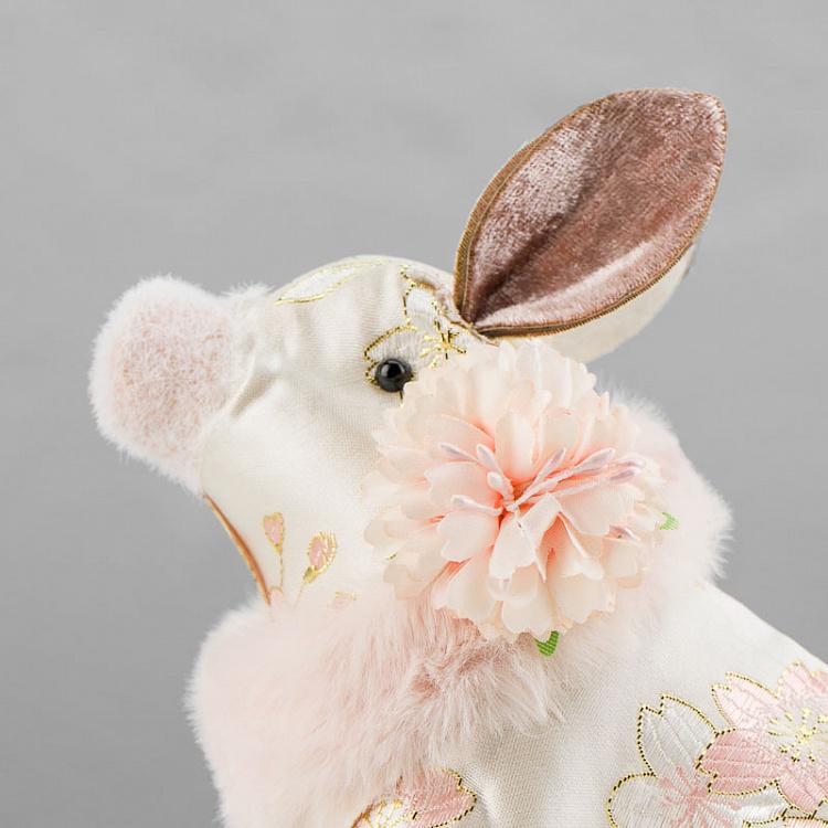 Фигурка из ткани Розовая свинья Fabric Seated Pig Pink