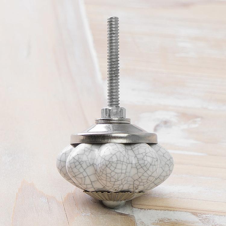 Мебельная ручка Кремовая дыня с кракелюром Cream Crackle Melon Ceramic Knob