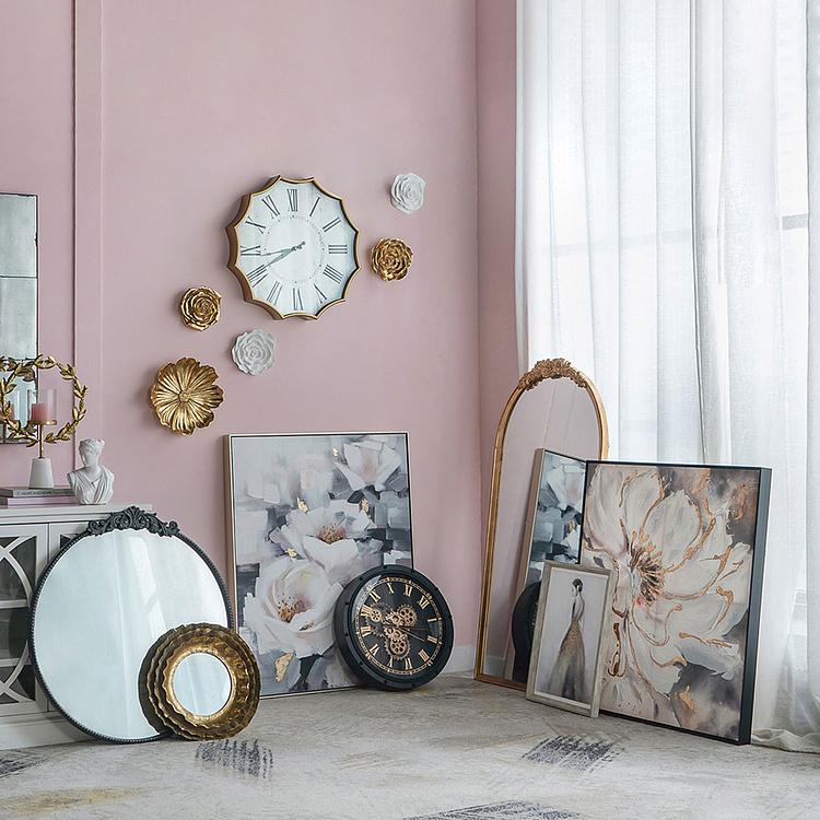 Круглое зеркало в чёрной раме Диа Dia Round Mirror Black