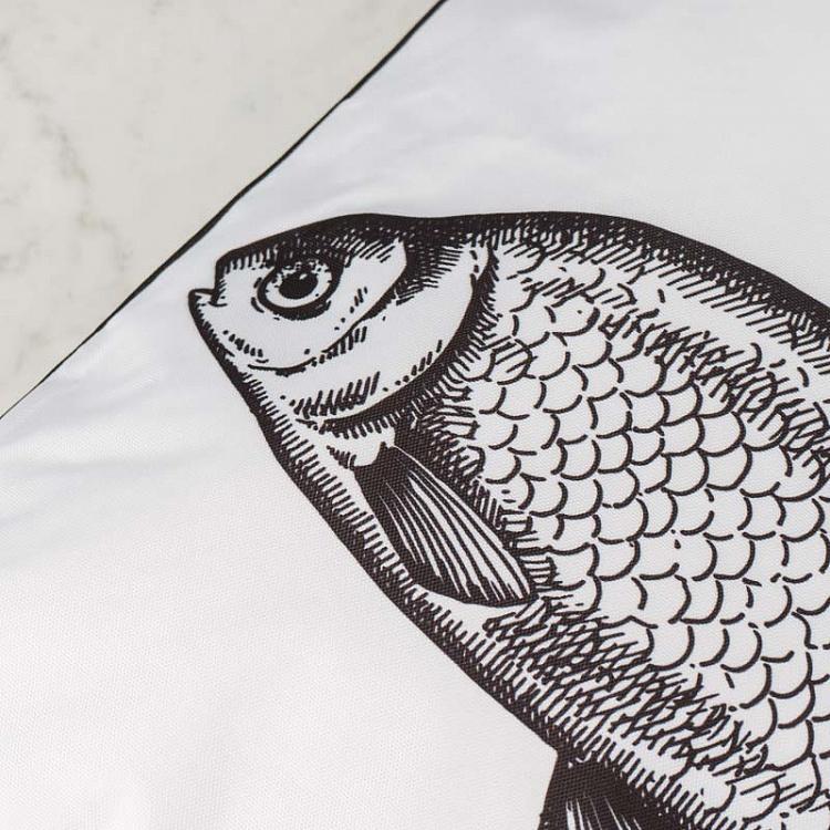 Белая декоративная подушка Рыба Cushion Fish White
