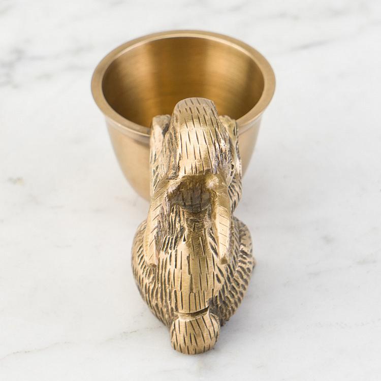 Латунная подставка для яйца Кролик Brass Rabbit With Eggcup