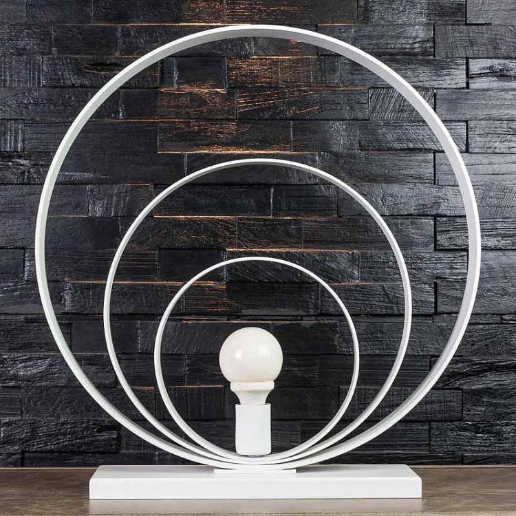 Настольная лампа Петля из белого железа L1 Loop Table Lamp Iron White