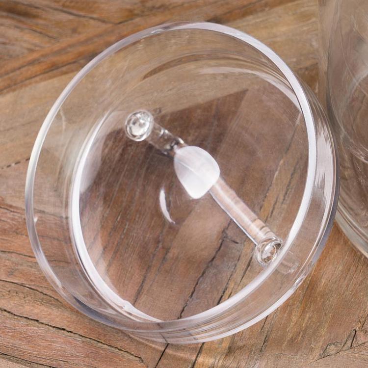 Стеклянная ёмкость для хранения, M Glass Vase With Straight Handle Medium