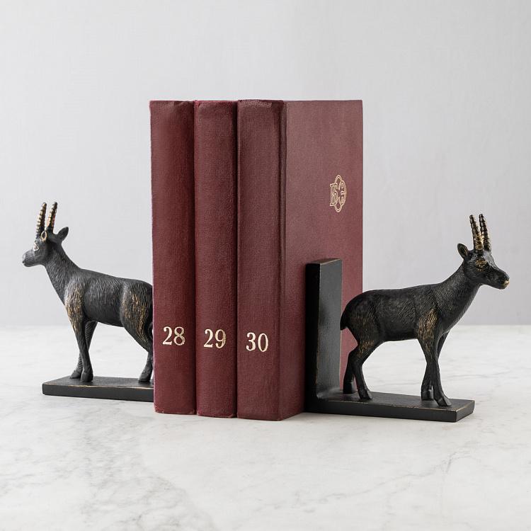 Набор из двух держателей для книг Серны Bookend Chamoises