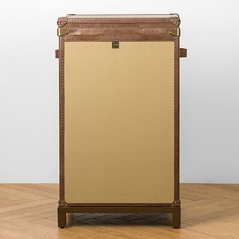 Барный шкаф-сундук Voyage Chest Sideboard RM натуральная кожа Brown Franco
