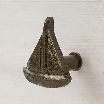 Sailboat Knob Brass Antique