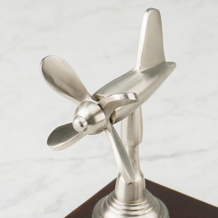 Настольные часы с пропеллером на подставке Propeller Desk Clock On Leather Stand