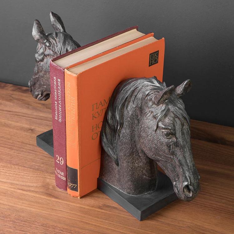 Набор из двух держателей для книг Кони 2 Bookend Horse Heads 2