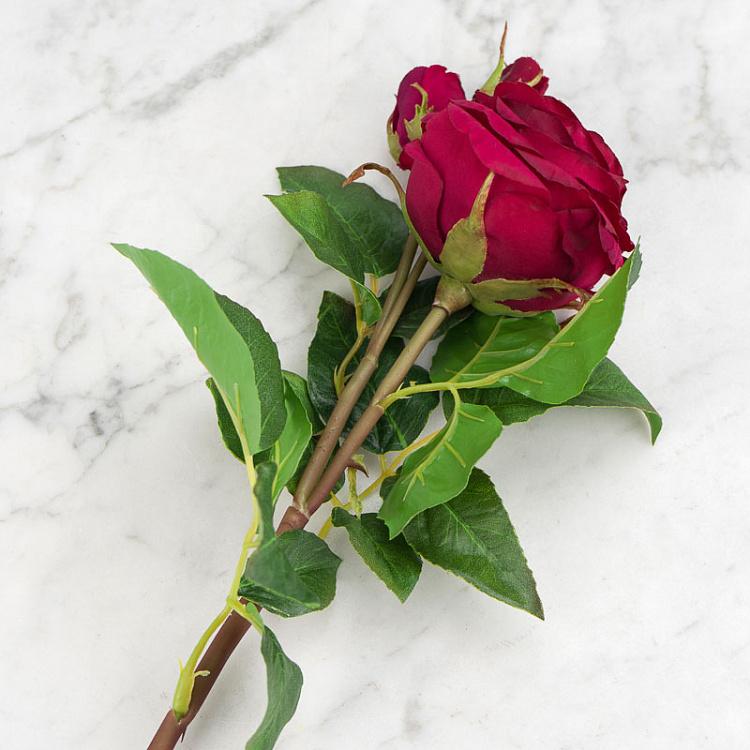 Искусственная роза Дэвид Остин винная David Austin Rose Wine 50 cm