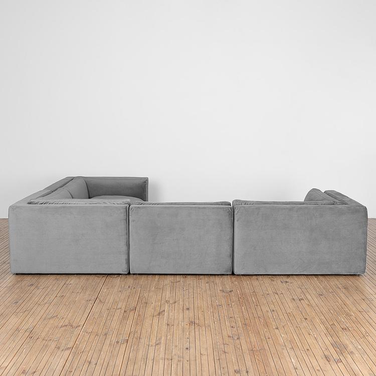 Угловой модульный бархатный диван Зенна 2, S Zenna Group Small 2 Velvet