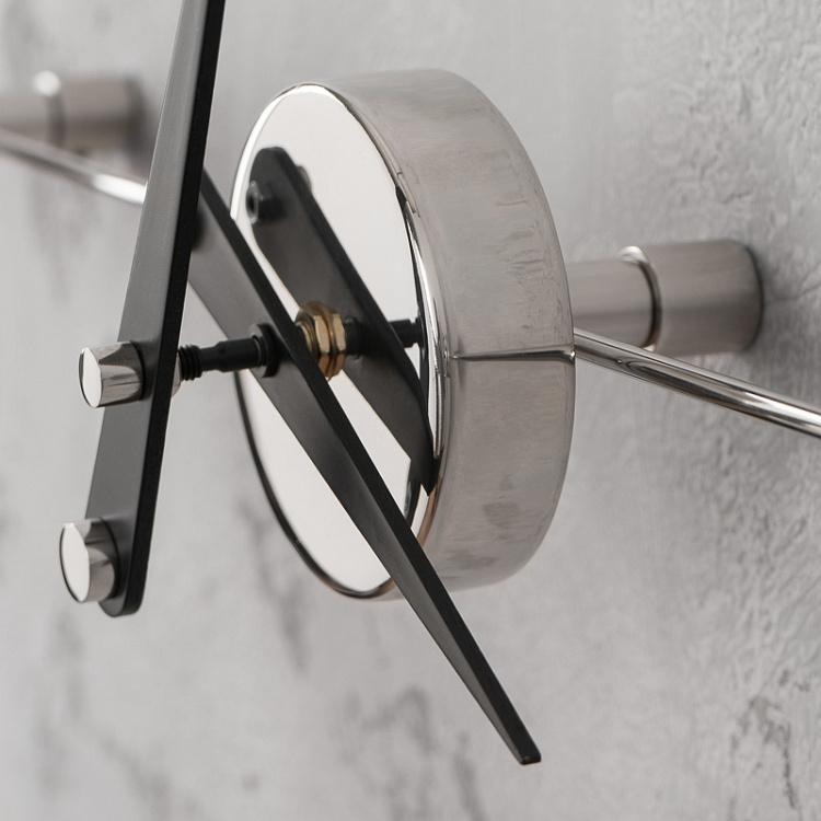 Настенные часы с пятью часовыми поясами Мир, кириллические буквы World 5 Centered Clock Cyrillic