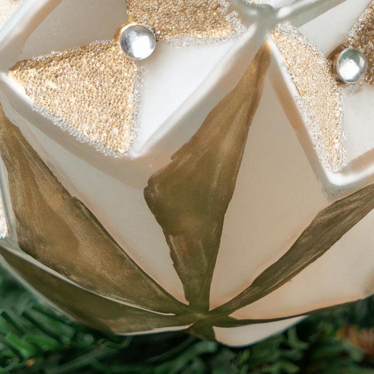 Ёлочный шар медного цвета 3D Glass 3D Net Jewel Ball 2 Copper 10 cm