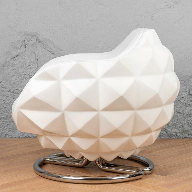 Вращающееся кресло Майнз белое матовое Mines Chair, Matte White