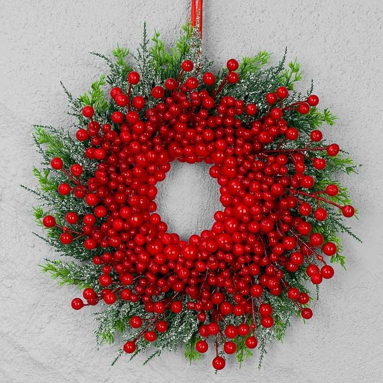 Новогодний венок с ягодами Wreath With Berries 38 cm